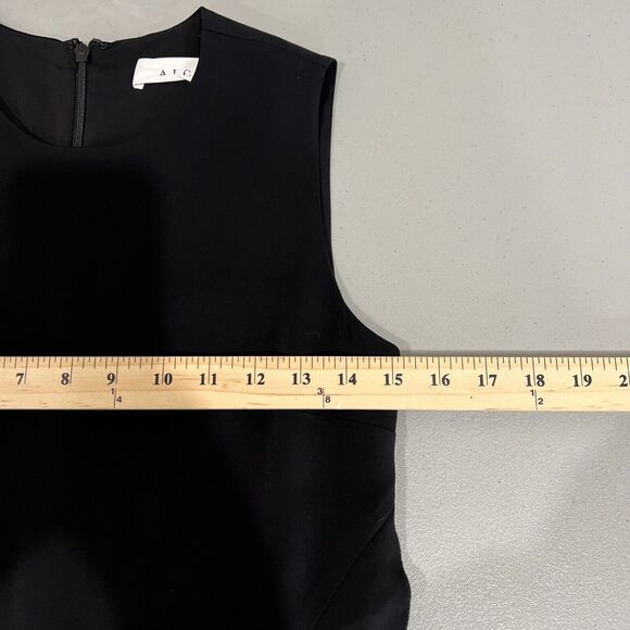 ALC Dress Women 2 Black Ruffle Asymmetrical Clarence Party LBS Classic - Picture 5 of 10